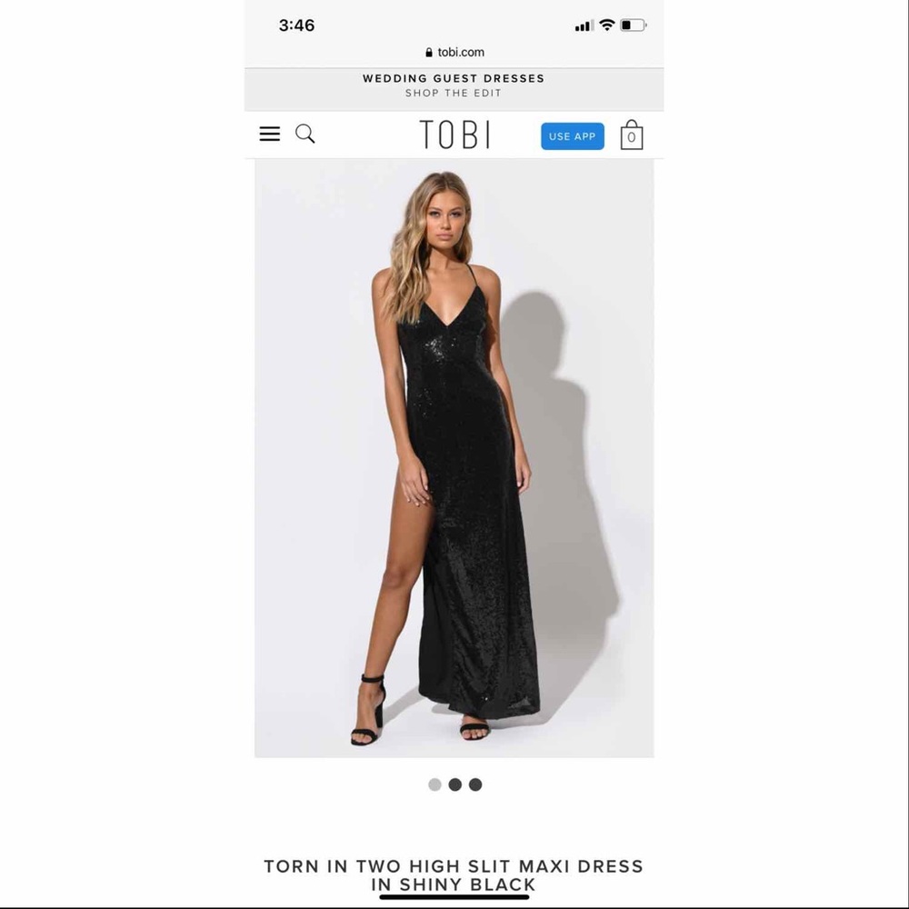 Black full-length dress